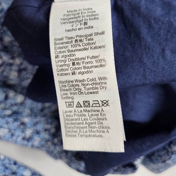 J. Crew Lightweight Cotton Puff-Sleeve Mini Dress in Antique Navy Blue XS - Picture 10 of 14